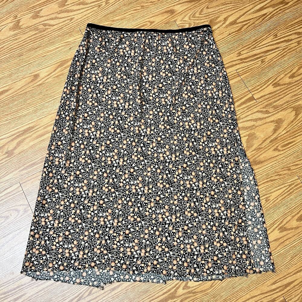Nili Lotan x Target women's size 2XL black yellow Liberty floral maxi skirt